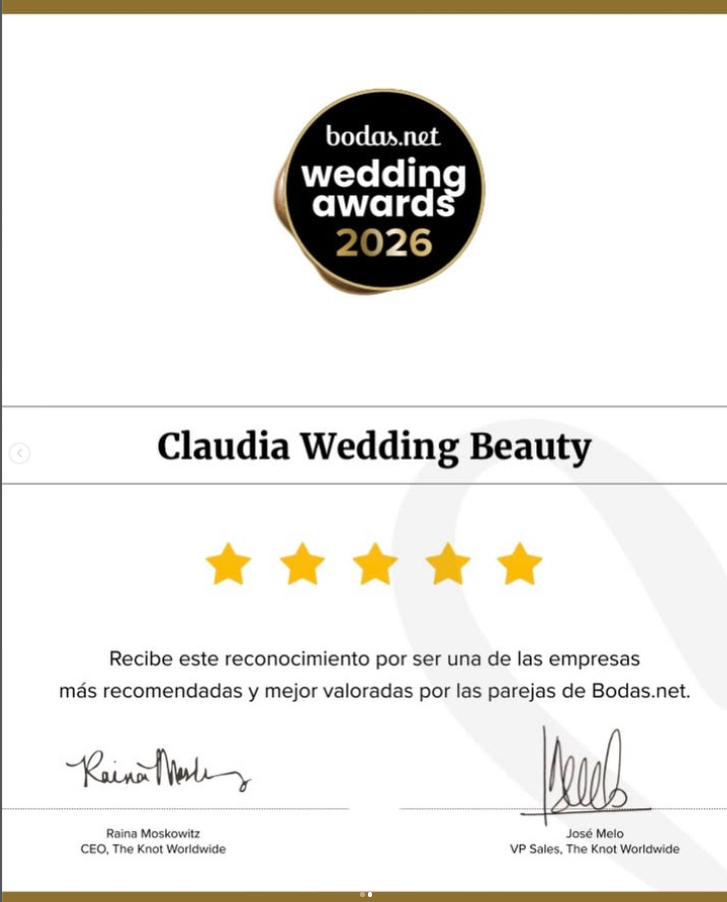 Certificado Wedding Awards 2026